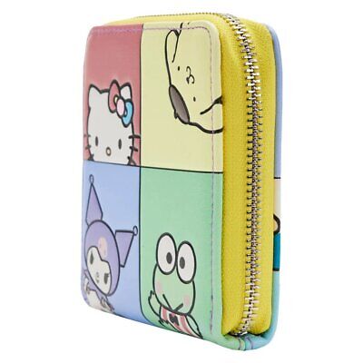 Loungefly Hello Kitty and Friends Color Block Faux Leather Zip Around Wallet