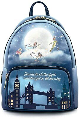 Loungefly Disney Peter Pan Second Star Glow Double Strap Shoulder Bag Purse