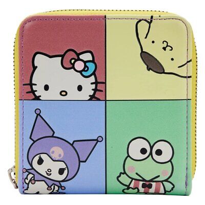 Loungefly Hello Kitty and Friends Color Block Faux Leather Zip Around Wallet