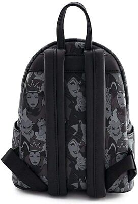 Loungefly Disney Villains Debossed All Over Print Double Strap Shoulder Bag