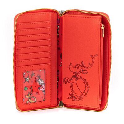 Loungefly Dr. Seuss The Grinch Loves The Holidays Zip Around Wallet One Size