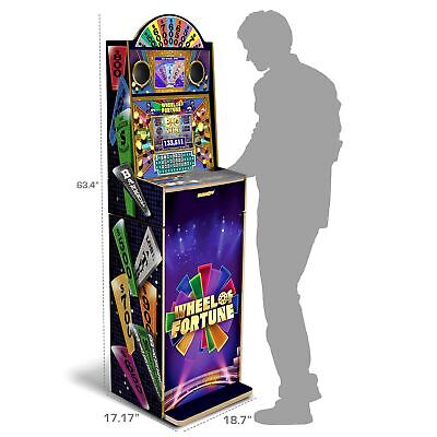 Arcade1Up Wheel of Fortune Casinocade Deluxe 5ft Arcade Game, Dual 8" LCD Screen