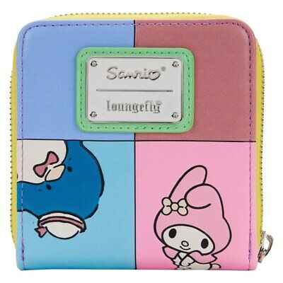 Loungefly Hello Kitty and Friends Color Block Faux Leather Zip Around Wallet