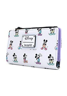 Loungefly Disney Mickey Mouse Pastel Poses All Over Print Flap Wallet