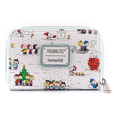 Loungefly Peanuts Happy Holidays All Over Print Zip around Wallet