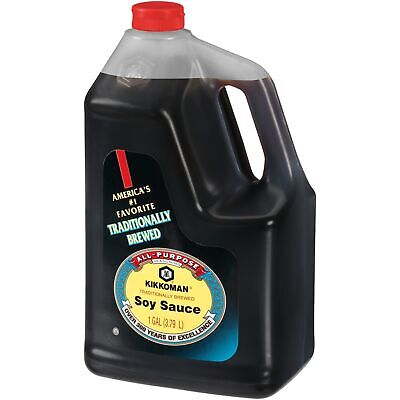 Kikkoman Traditionally Brewed Soy Sauce - All Purpose Seasoning, 1 Gallon