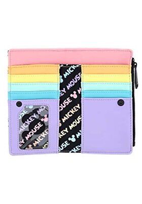 Loungefly Disney Mickey Mouse Pastel Poses All Over Print Flap Wallet