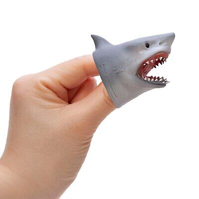 Schylling SC-SBFP Shark Baby Finger Puppet, Assorted Designs and Colours