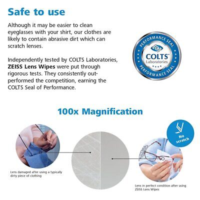 ZEISS Pre-Moistened Alcohol Wipes, Glasses Cleaner, 400 Count