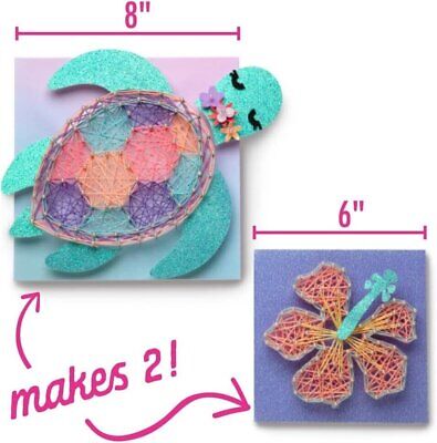 Craft-tastic — String Art for 2 Fun Craft Projects Turtle and Flower  Ages 10+