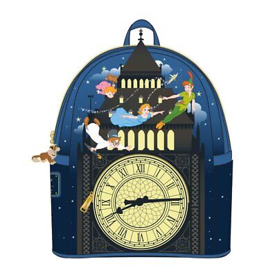 Loungefly Disney Peter Pan Glow Clock Shoulder Bag Purse, Double Strap, Multi