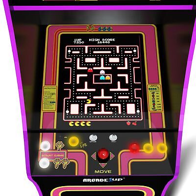 ARCADE1UP Ms. Pacman Deluxe Black Arcade Machine, 5-Foot Cabinet, 14 Games, 17"