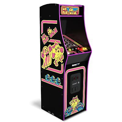 ARCADE1UP Ms. Pacman Deluxe Black Arcade Machine, 5-Foot Cabinet, 14 Games, 17"