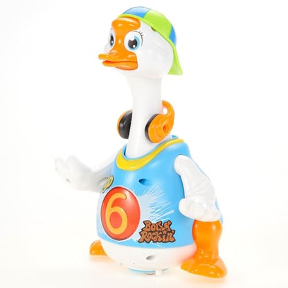 Dancing Hip Hop Goose Musical Toy for Kids  Developmental Playmate Blue