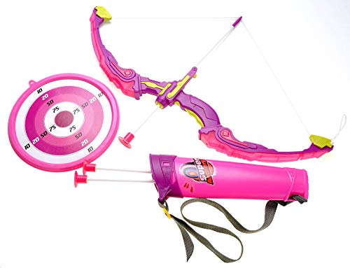 Bow and Arrow Playset with Quiver and Target  Archery Toy for Kids Green