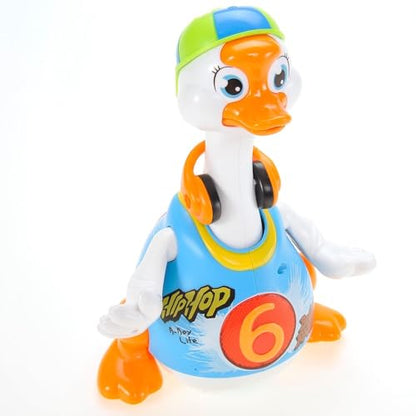 Dancing Hip Hop Goose Musical Toy for Kids  Developmental Playmate Blue