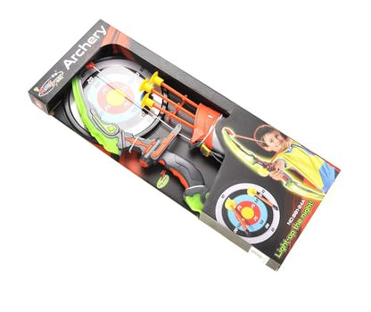 Bow and Arrow Playset with Quiver and Target  Archery Toy for Kids Green