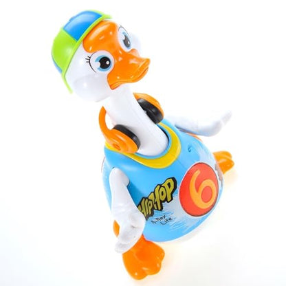 Dancing Hip Hop Goose Musical Toy for Kids  Developmental Playmate Blue