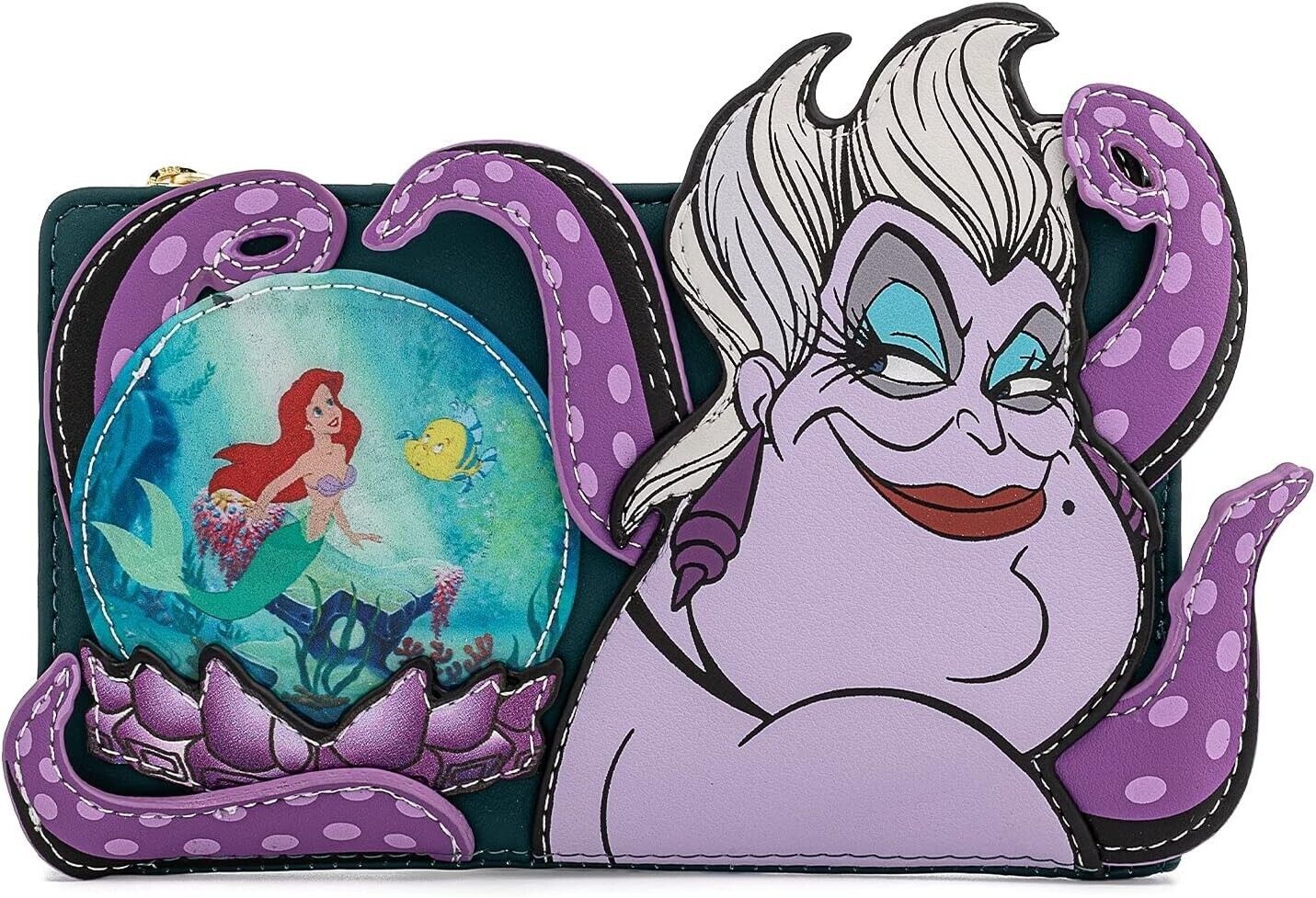 Disney Villains Scenes Ursula Crystal Ball Flap Wallet