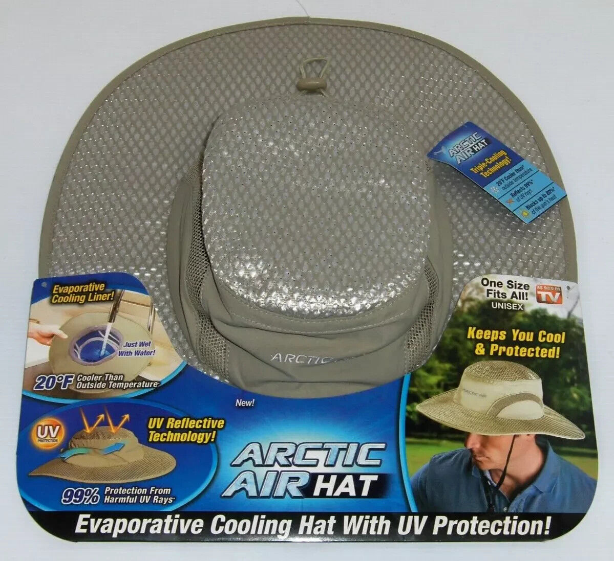 Arctic Air Evaporative Cooling Hat Protection from UV Rays, Adjustable - Sun Hat