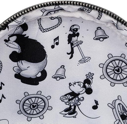 Disney Loungefly Mickey Steamboat Willie Music Cruise Double Strap Shoulder Bag