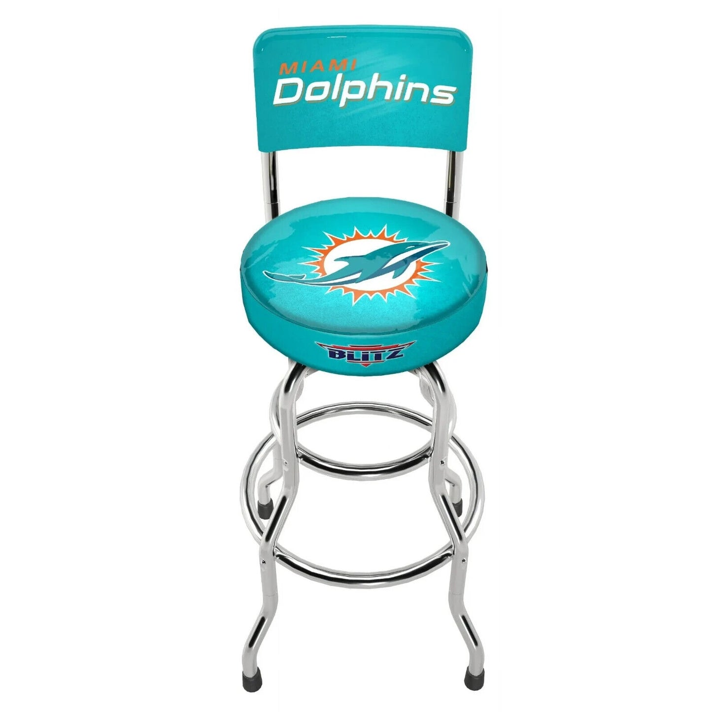 Miami Dolphins NFL Blitz High Back Adjustable Swivel Stool, Arcade1Up