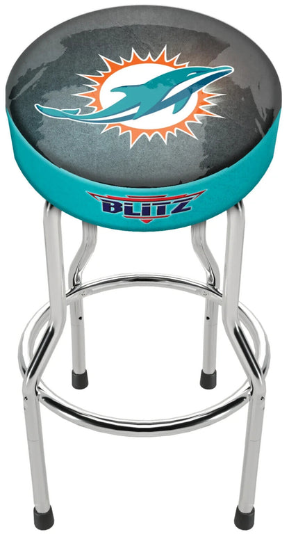 ARCADE1UP Miami Dolphins NFL Team Pub Stool Adjustable from 21.5 in to 29.5 in