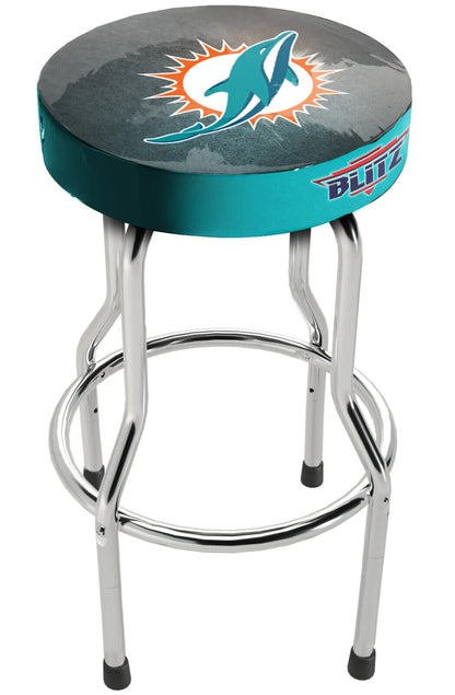 ARCADE1UP Miami Dolphins NFL Team Pub Stool Adjustable from 21.5 in to 29.5 in