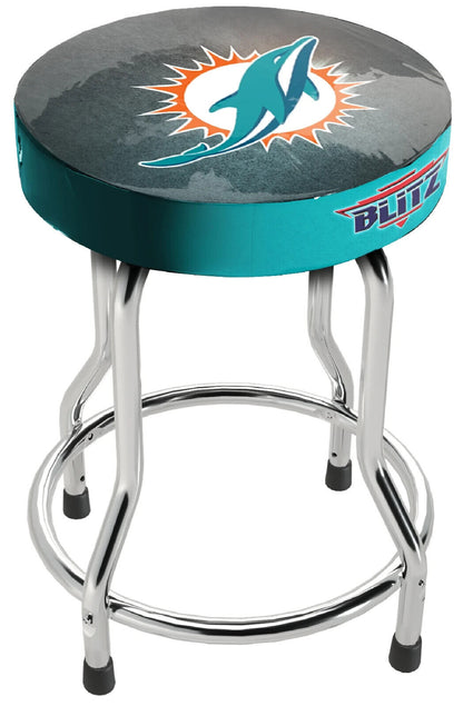 ARCADE1UP Miami Dolphins NFL Team Pub Stool Adjustable from 21.5 in to 29.5 in