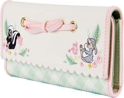 Loungefly Disney Bambi Springtime Gingham Trifold Wallet Cute Women's Accessory