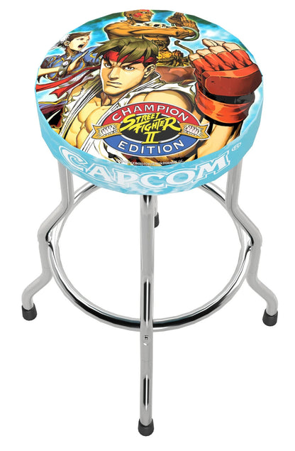 ARCADE1UP Capcom Legacy Shinku Hadoken  NFL Pub Stool Adjustable 21.5 to 29.5 in