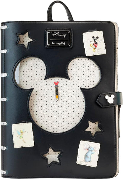 Loungefly Disney100th Anniversary Sketchbook Pin Trader Backpack