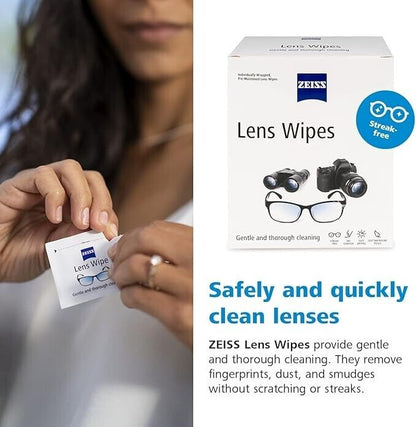 ZEISS Pre-Moistened Alcohol Wipes, Glasses Cleaner, 400 Count