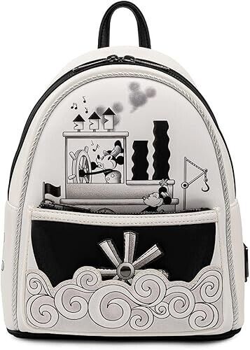 Disney Loungefly Mickey Steamboat Willie Music Cruise Double Strap Shoulder Bag