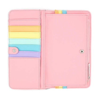 Loungefly x Disney Mickey Mouse Pastel Rainbow Flap Wallet (One Size, Black)