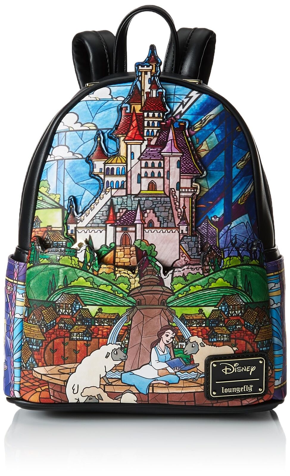 Loungefly Disney Princess Castle Belle Women's Shoulder Bag Purse, One Size