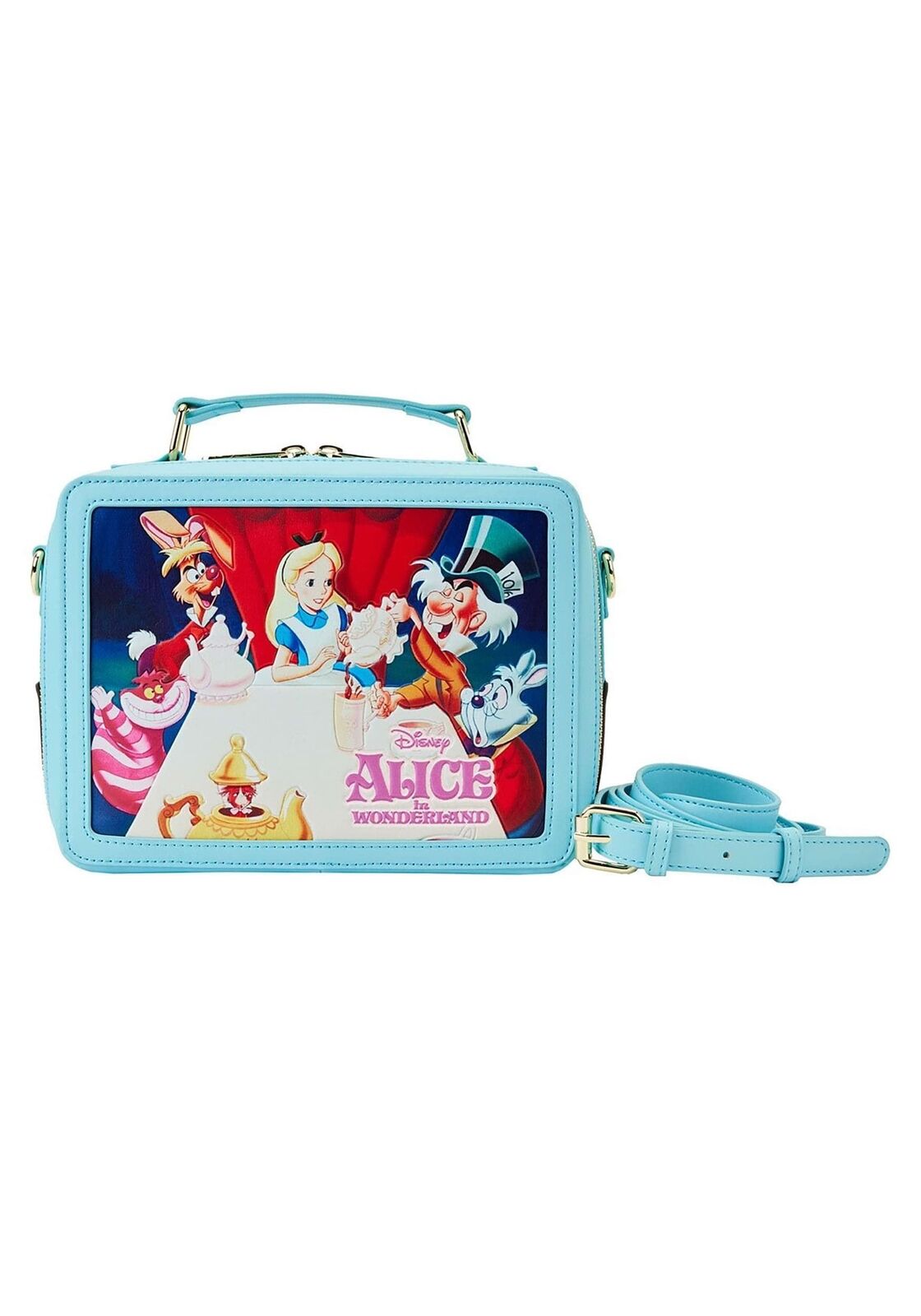 Loungefly Disney Alice in Wonderland Classic Movie Lunch Box Crossbody Purse