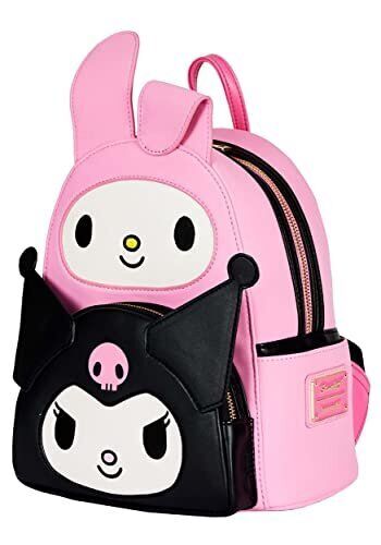 Loungefly Hello Kitty My Melody Kuromi Double Pocket Womens Shoulder Bag Purse