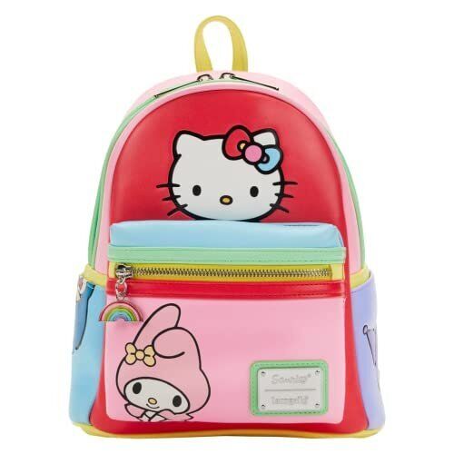 Loungefly Hello Kitty and Friends Color Block Womens Shoulder Bag Purse