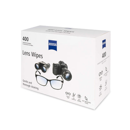 ZEISS Pre-Moistened Alcohol Wipes, Glasses Cleaner, 400 Count