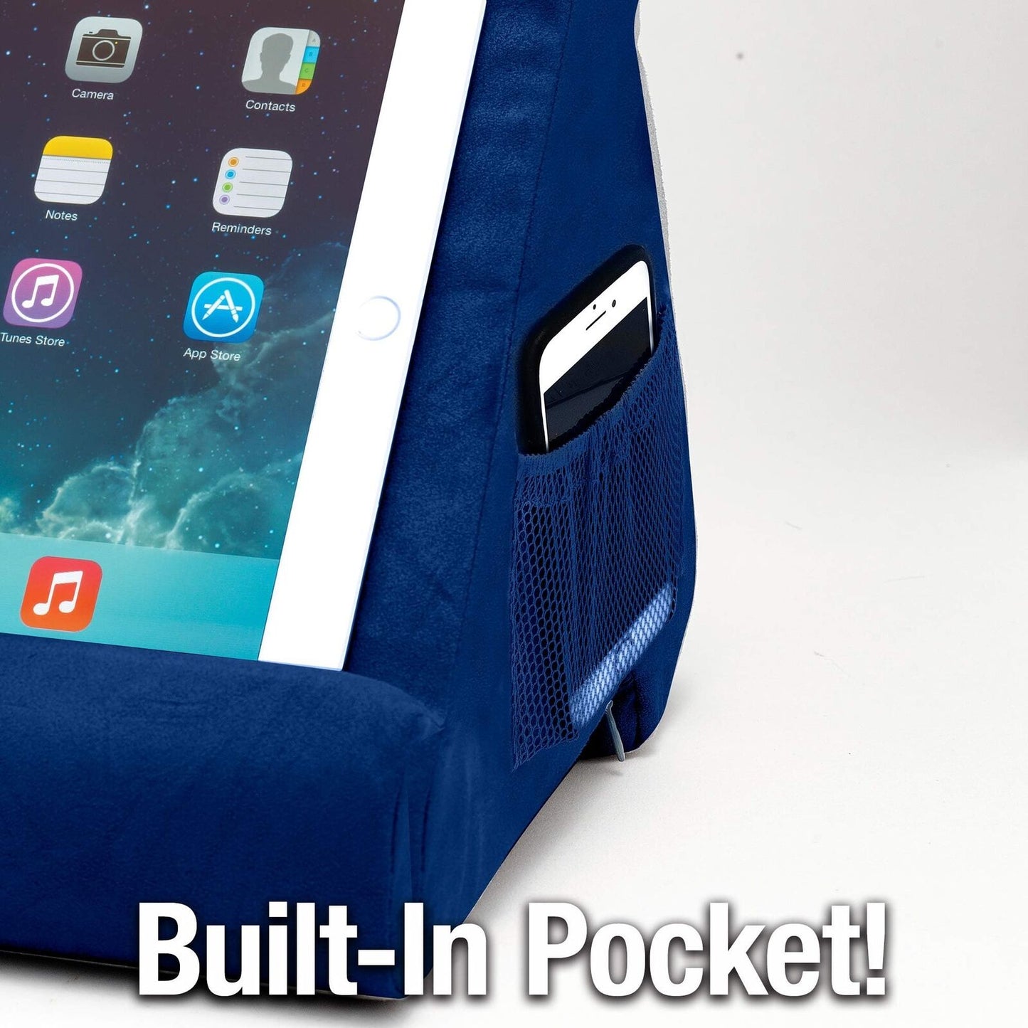 Ontel Pillow Pad Ultra Multi-Angle Tablet Stand Blue - For iPad, Tablets, Phones