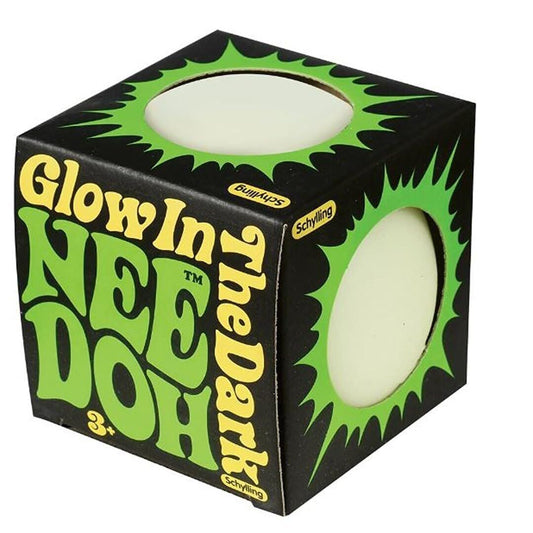 Schylling NeeDoh Glow in the Dark Groovy Glowing Glob - Set of 2 Stress Balls