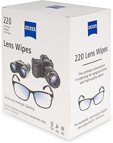 Zeiss Lens Wipes, White, 220 Count