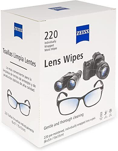 Zeiss Lens Wipes, White, 220 Count