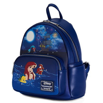 Loungefly The Little Mermaid Ariel Fireworks Mini Backpack Dark Blue