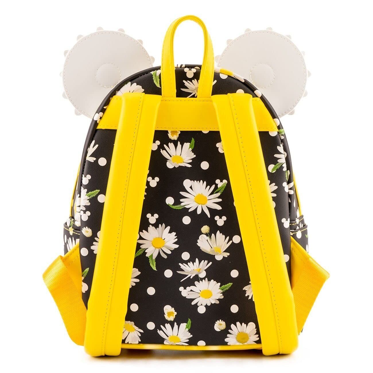 Loungefly Minnie Mouse Daisies Mini Backpack BlackWhiteYellow