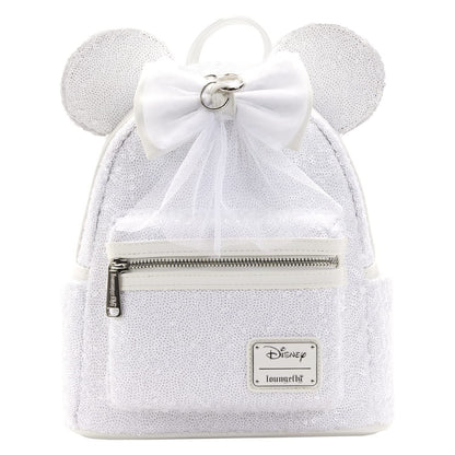 Loungefly Disney Minnie Mouse Sequin Wedding Women's Double Strap Shoulder Bag