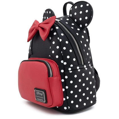 Loungefly Disney Minnie Mouse Polka Dot Womens Double Strap Shoulder Bag Purse