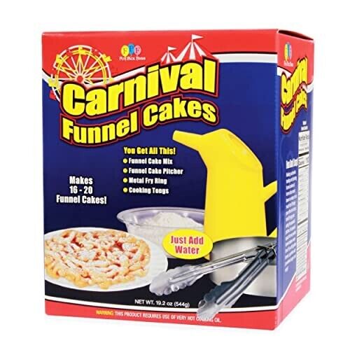 Fun Pack Foods - Carnival Funnel Cakes Deluxe Kit - Includes (2) Original Funnel