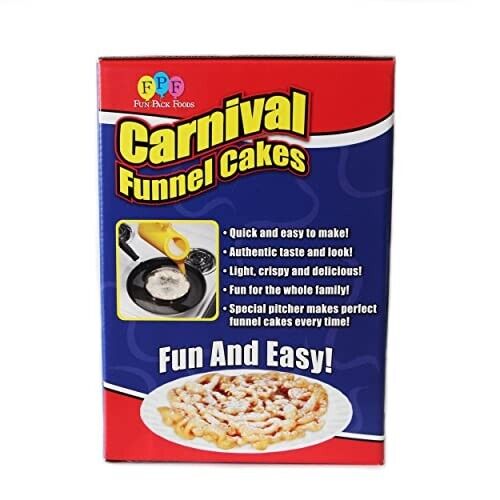 Fun Pack Foods - Carnival Funnel Cakes Deluxe Kit - Includes (2) Original Funnel